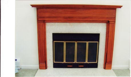 Boston mantel in cherry red stain