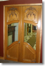 carved french doors
